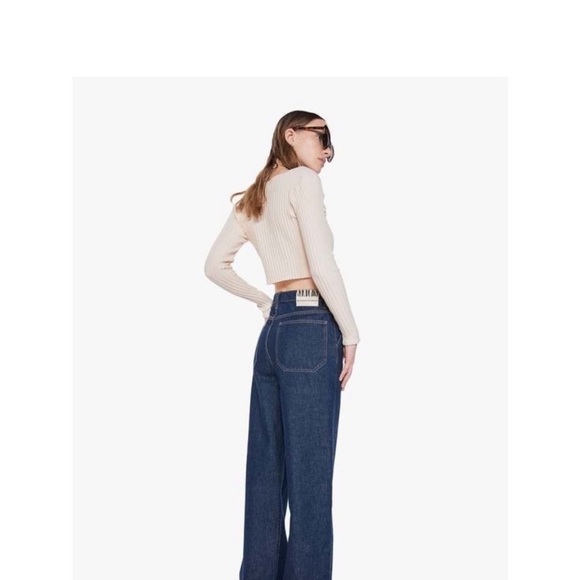 Mother SNACKS! The Fun Dip Utility Puddle Jeans in Cold Brew NWT Size 34 - Picture 7 of 16